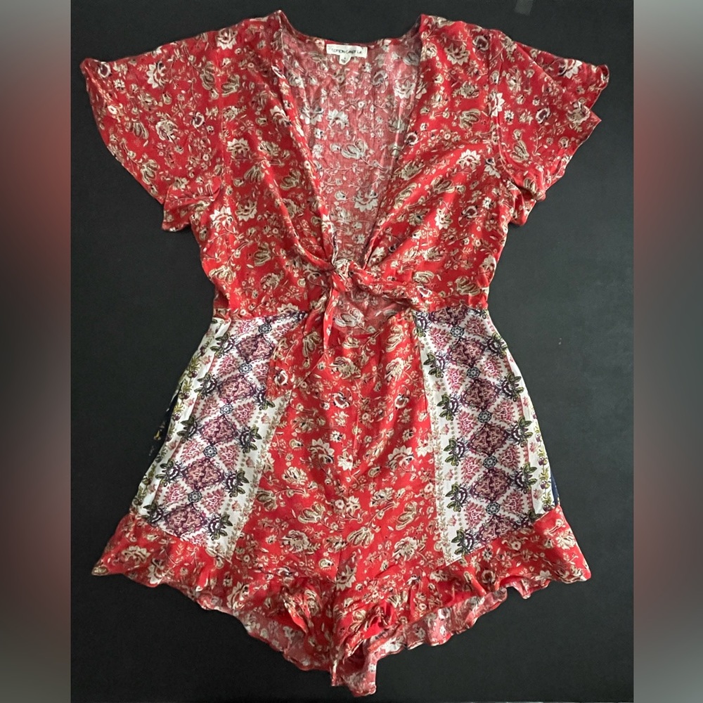 Floral Romper with keyhole